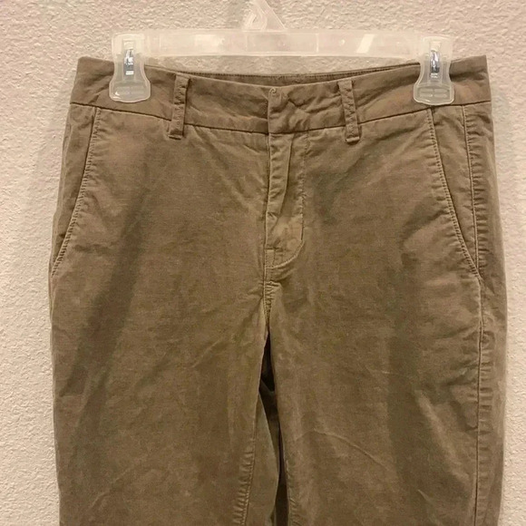 Vince Corduroy Cropped Classic Chino Tan Pant - Picture 4 of 9